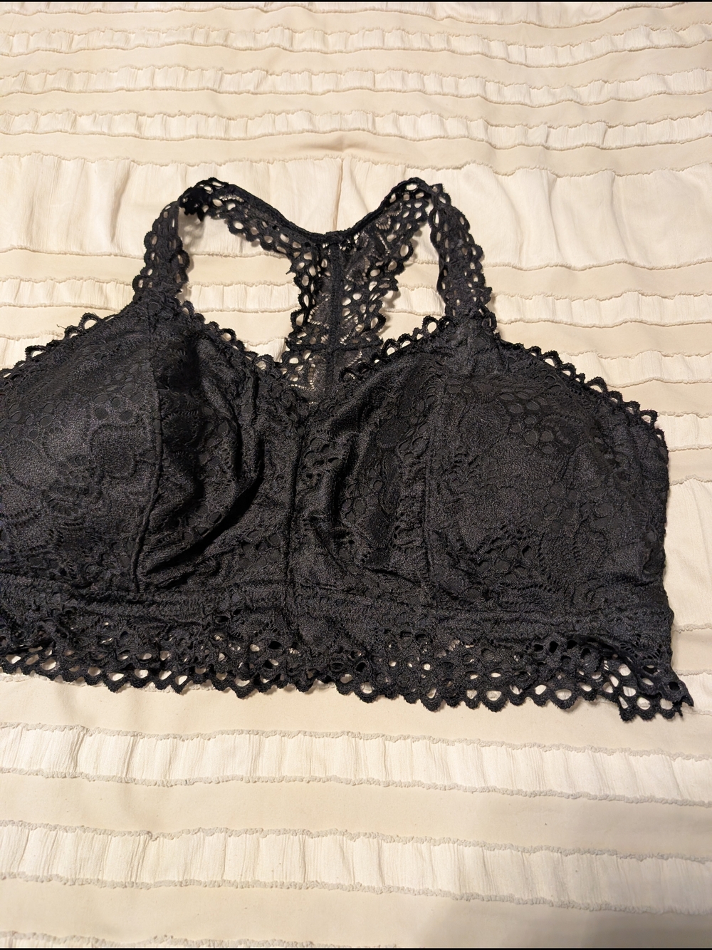 Maurices Black Lace Racerback Bralette